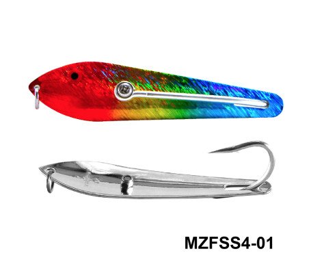 Fishing Spoon with Single Hooks - (Size: 4)
